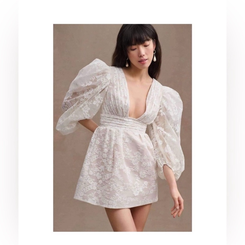 Watters Meringue in Lace Dress